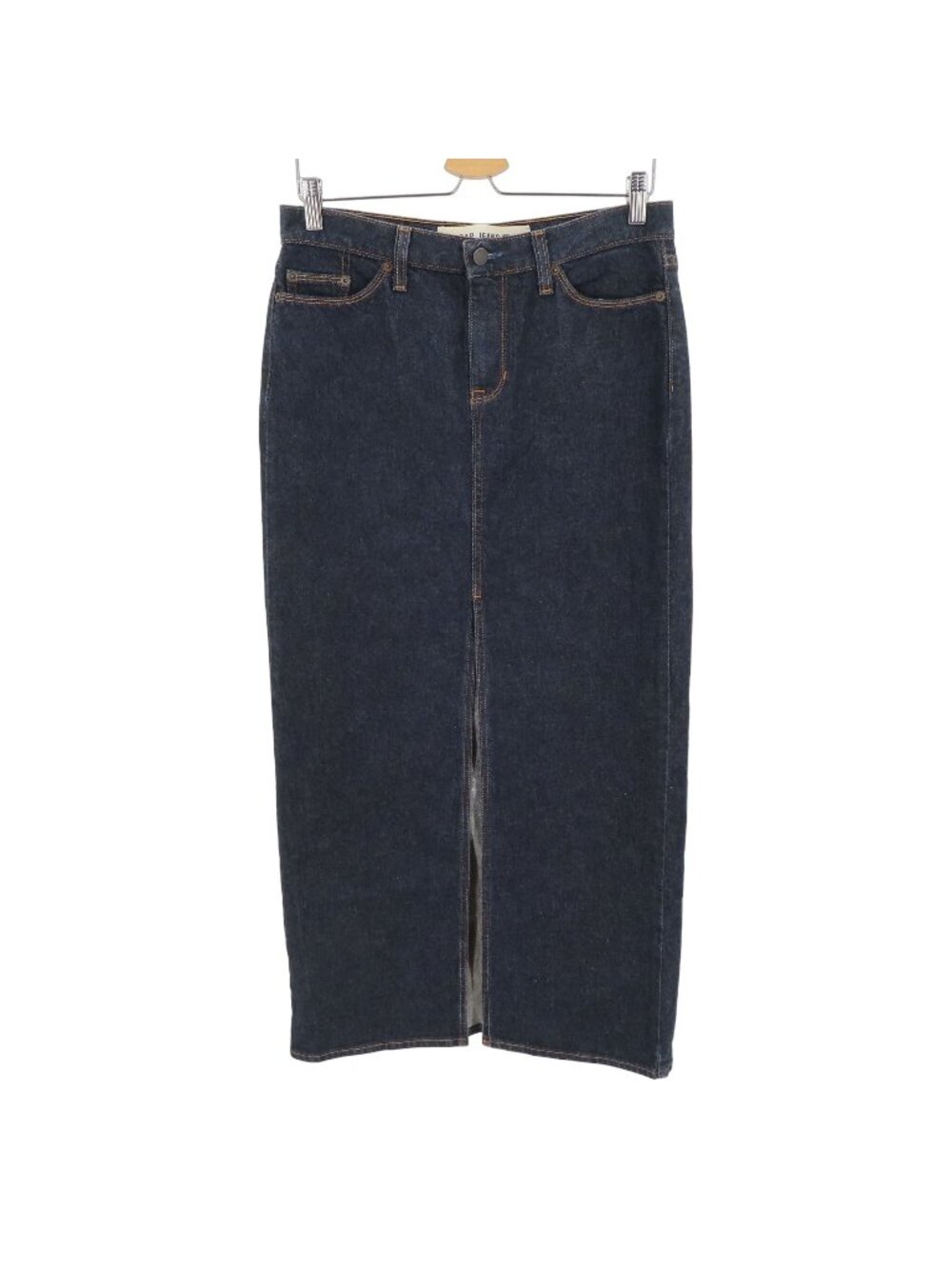 Gap Jeans Women 6 Long Skirt Dark Wash Blue Denim Jean Front Slit Pockets Y2K